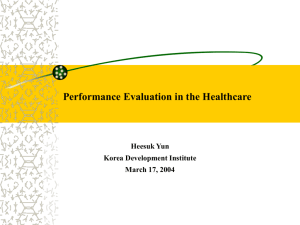 Need for Performance Evaluation in the Health Field