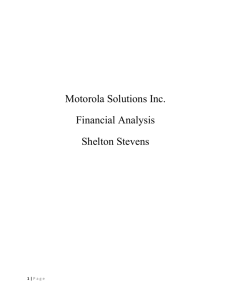 Financial Analysis - Shelton Stevens eportfolio