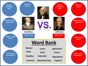 Hamilton vs. Jefferson Activity