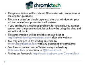 ChromicTech Webinar Presentation