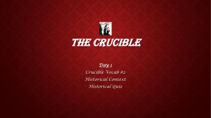 Historical Significance: The Crucible