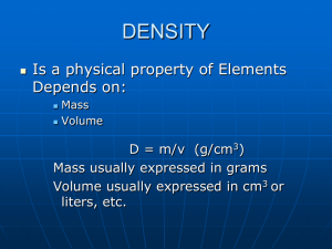 Unit 3 Density