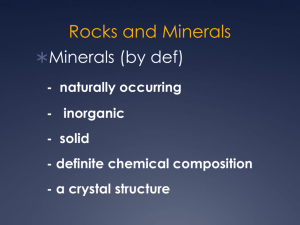 Rocks and Minerals - Everett-Earth