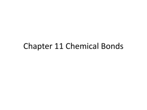 Chapter 11 Chemical Bonds - SaxonyLutheranScienceLove