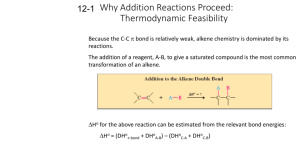 Why Addition Reactions Proceed: Thermodynamic Feasibility