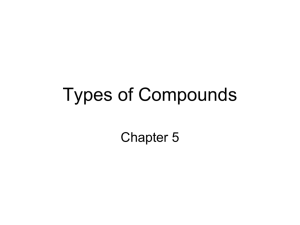 Chapter 5 Types of Compounds Notes