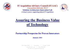 Executive Overview - IT Acquisition Advisory Council