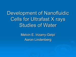Development of Nanofluidic Cells for Ultrafast X rays Studies
