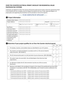 Washington Permit Checklist for Electrical Permits