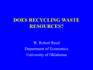 Does Recycling Waste Resources?