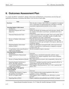 H.6. Outcomes Assessment Plan
