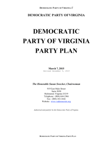 Party Rules - Democratic Party of Virginia
