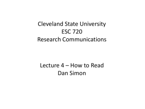 How to Read - Academic Server| Cleveland State University