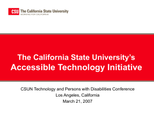 Topic #5 – Cal State Accessibility Technology Initiative