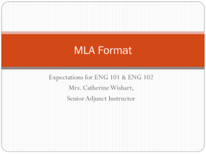 MLA PowerPoint - Easy Literacy