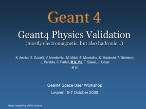 Validation of Geant4 Physics Models