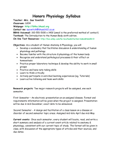 Honors Physiology Syllabus 10-11