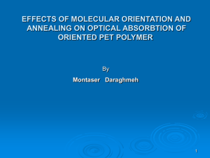 effects of molecular orientation and annealing on optical absorbtion