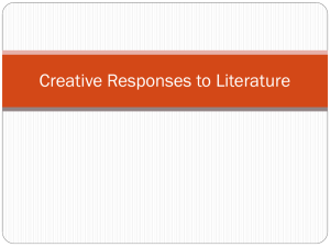 Creative Responses to Literature