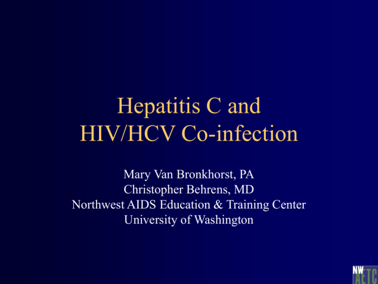 hiv/hcv coinfection - AIDS Education and Training Centers