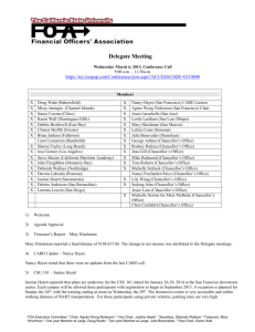 FOA Meeting 3-6-13 - Financial Officers' Association