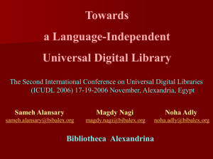 Towards a Language-Independent Universal Digital Library