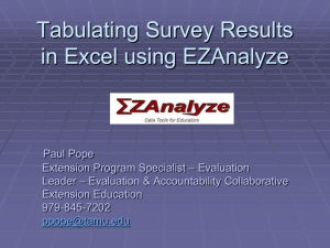 Tabulating Survey Results in Excel using EZ Analyze