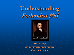 The Federalist #51 PPT