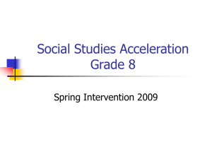 Social Studies Acceleration Grade 8