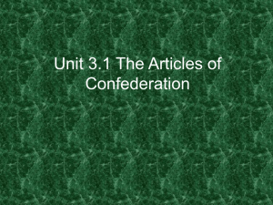 The Weaknesses of the Articles of Confederation and Shays' Rebellion