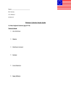 Thirteen Colonies Study Guide