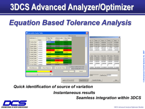 3DCS Tolerance Analysis