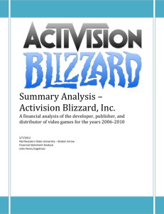 Summary Analysis * Activision Blizzard, Inc.