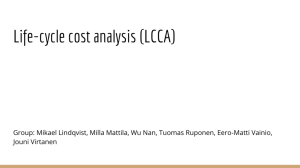 Life-cycle cost analysis (LCCA)