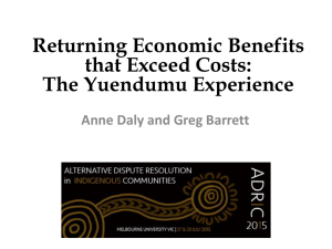 Returning Economic Benefits that Exceed Costs