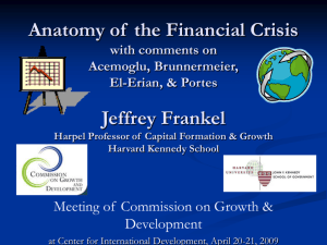 Anatomy of the Financial Crisis, with comments on Acemoglu