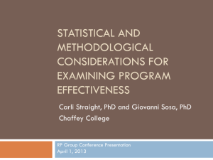 Methodological and Statistical Guidelines for