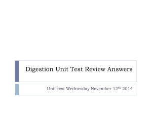 Digestion Unit Test Review