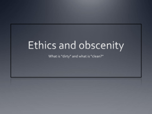 Ethics and obscenity