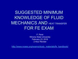 suggested minimum knowledge of fluid mechanics for fe exam