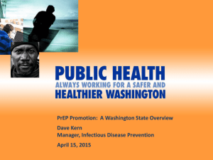 PrEP Promotion: A Washington State Overview