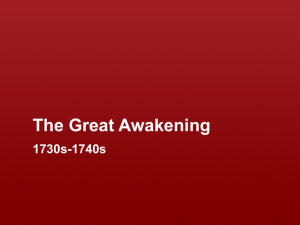 What was the Great Awakening?