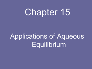 PPT for Aqueous Equilibrium