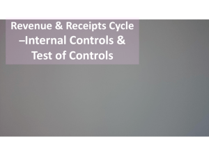 Revenue & Receipts Cycle - Introduction