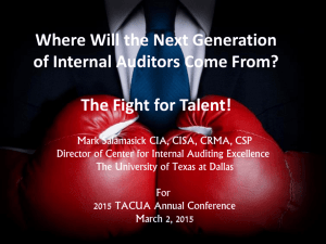 The Next Generation of Internal Auditors