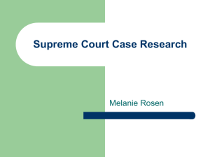 Supreme Court Case Research