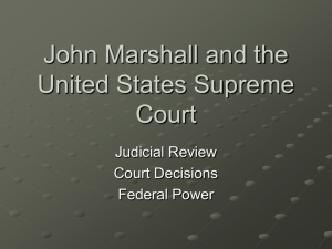 John Marshall and the United States Supreme Court