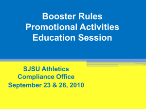 Booster Rules Education Session