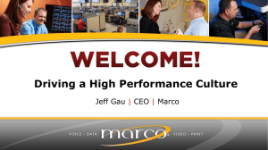Driving a High Performance Culture