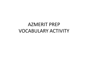 AZMerit Vocabulary Activity